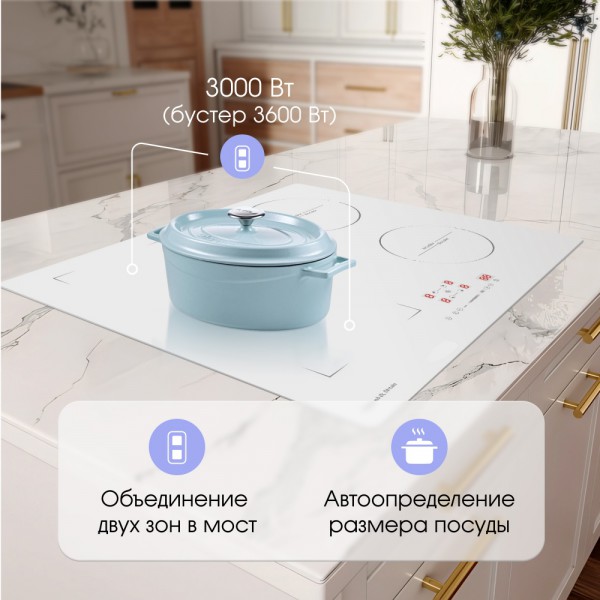 Стеклокерамическая варочная панель индукционная Zigmund & Shtain CI 46.6 W