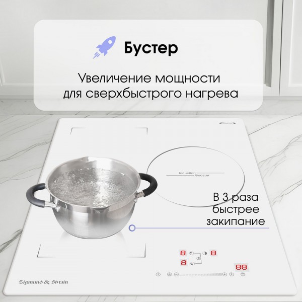 Стеклокерамическая варочная панель индукционная Zigmund & Shtain CI 49.4 W