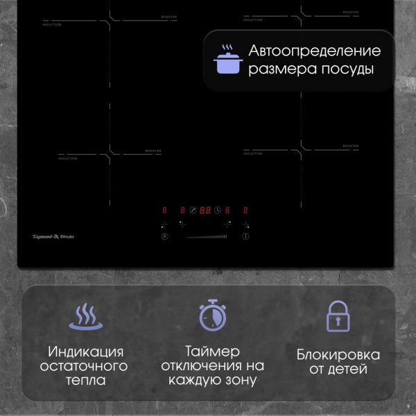 Стеклокерамическая варочная панель индукционная Zigmund & Shtain CI 60.6 B