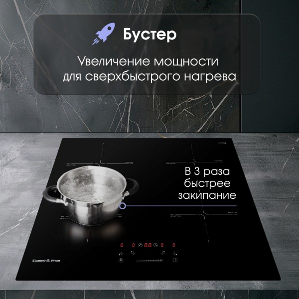 Стеклокерамическая варочная панель индукционная Zigmund & Shtain CI 60.6 B