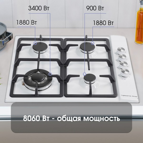 Газовая варочная панель Zigmund & Shtain GN 98.61 W