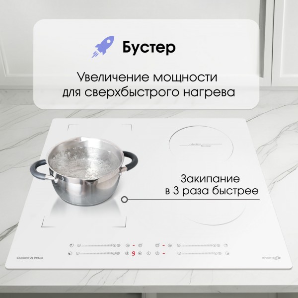 Стеклокерамическая варочная панель индукционная Zigmund & Shtain CI 49.6 W