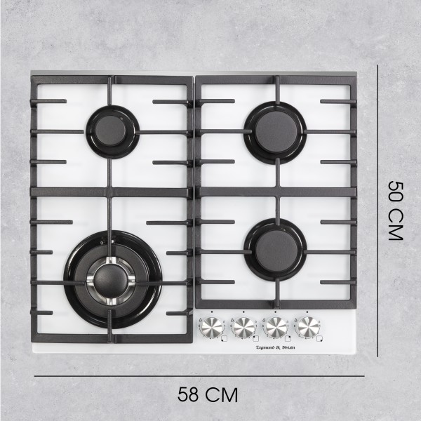 Газовая варочная панель из закаленного стекла Zigmund & Shtain M 28.6 W